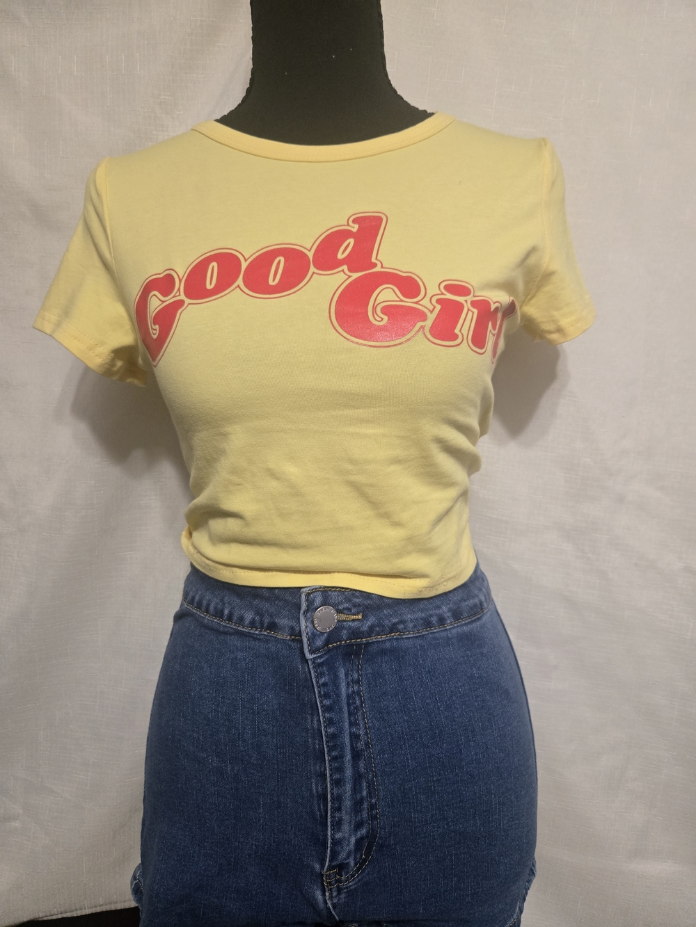 Good Girl Yellow Graphic Tee - Retro Script - Picture 3 of 5
